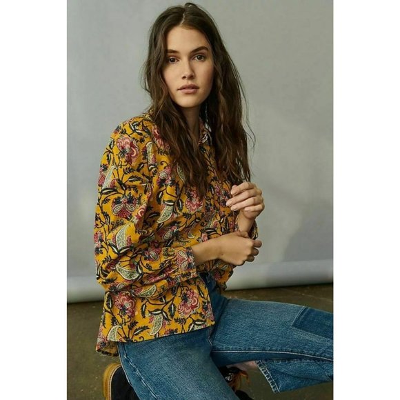 Anthropologie Pilcro Sigourney Corduroy Buttondown - Picture 2 of 11